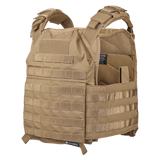 EA Plate Carrier Khaki galleria-asema 1, modulaarinen design, kestävä materiaali ja NIJ-sertifiointi ammattimaiseen kehosuojaukseen.
